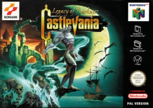 Castlevania Legacy of Darkness box art for Nintendo 64